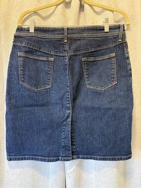 Y2K Banana Republic Dark Blue Denim Mini Skirt 8 like new 99%cotton 1% spandex